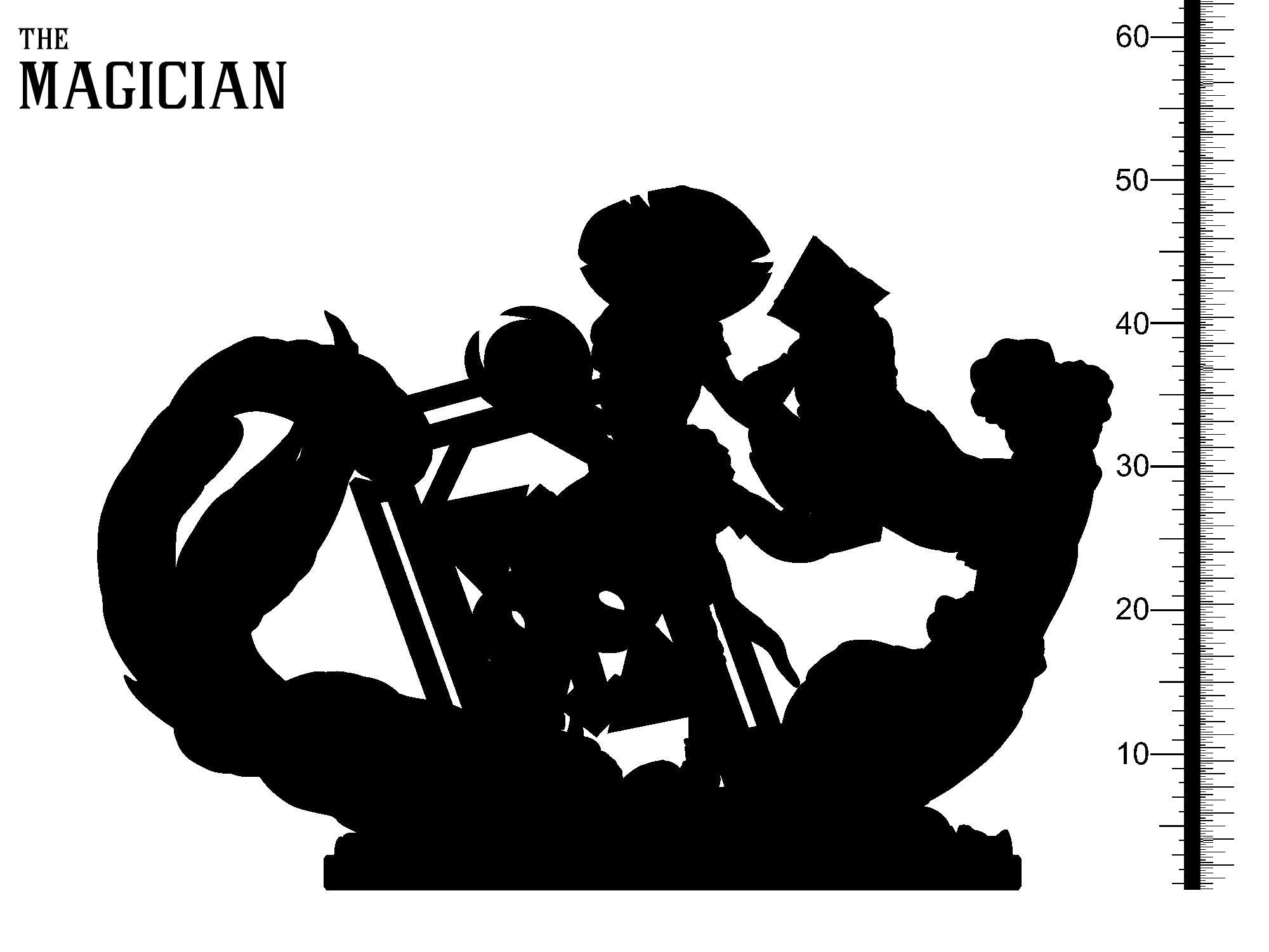 3D Printed Clay Cyanide The Magician Tarot Ragnarok D&D