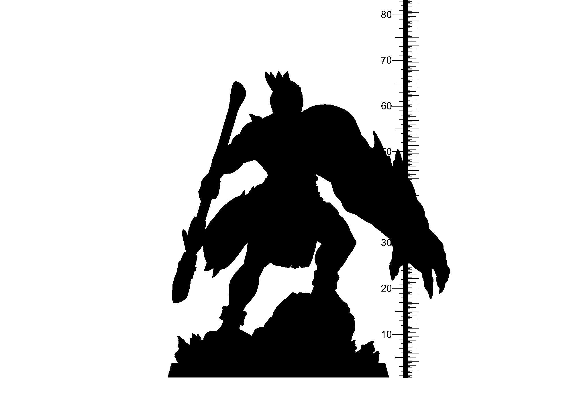 3D Printed Clay Cyanide Tumatauenga Maori Mythos 28mm-32mm Ragnarok D&D