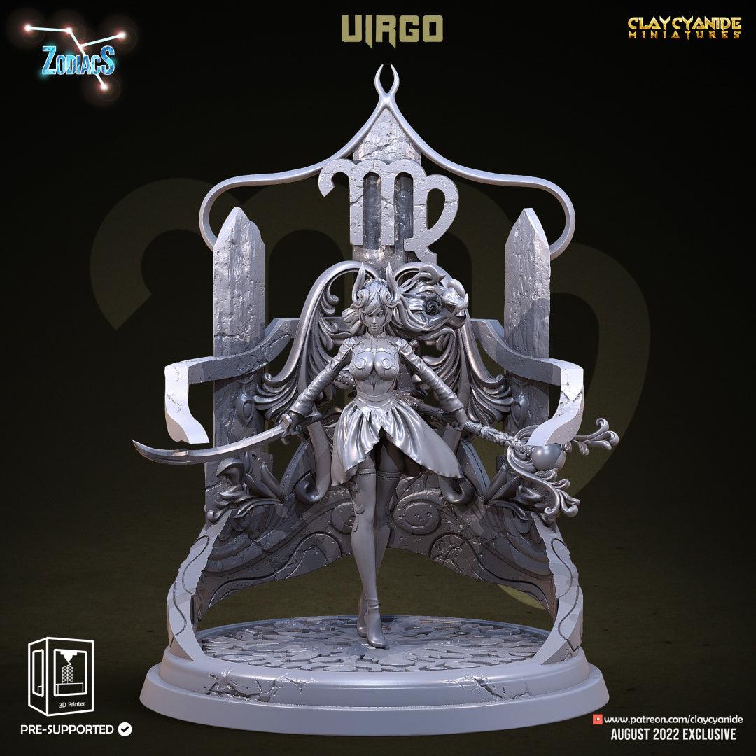 3D Printed Clay Cyanide Virgo Zodics 28mm-32mm Ragnarok D&D