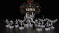 3D Printed Clay Cyanide Visarian Nobles Factions Ragnarok D&D