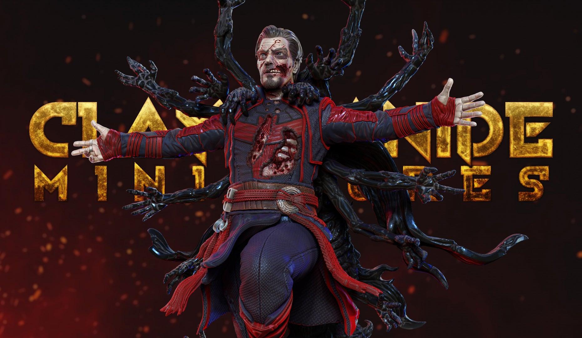 3D Printed Clay Cyanide Zombie Dr. Strange 28mm-32mm Ragnarok D&D