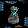 3D Printed Cyberglow City Cyberpunk Bushido Soul Reaper Miniature  - 28mm 32mm