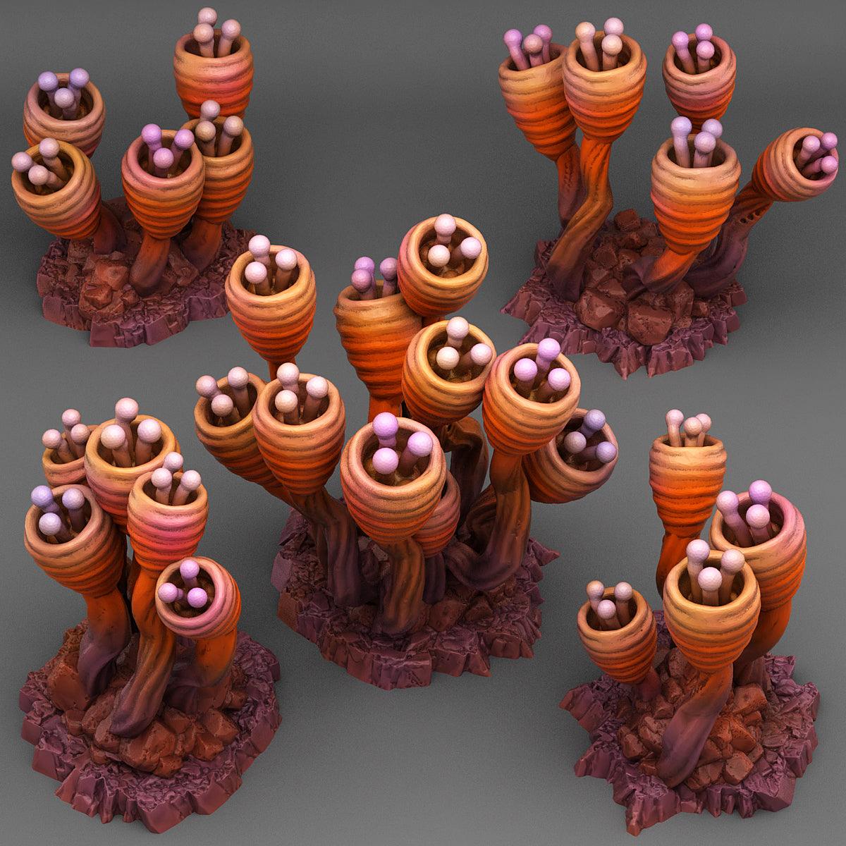 3D Printed Fantastic Plants and Rocks Alien Anemone 28mm - 32mm D&D Wargaming