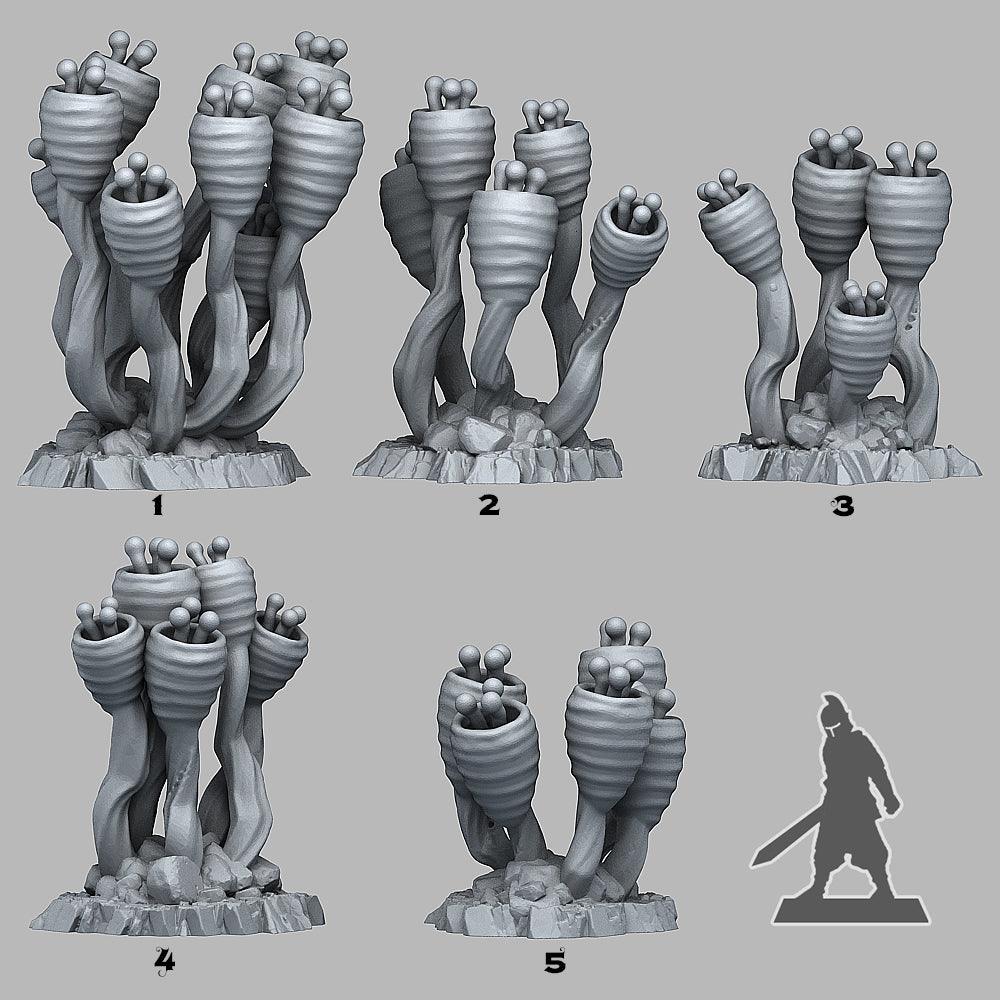 3D Printed Fantastic Plants and Rocks Alien Anemone 28mm - 32mm D&D Wargaming