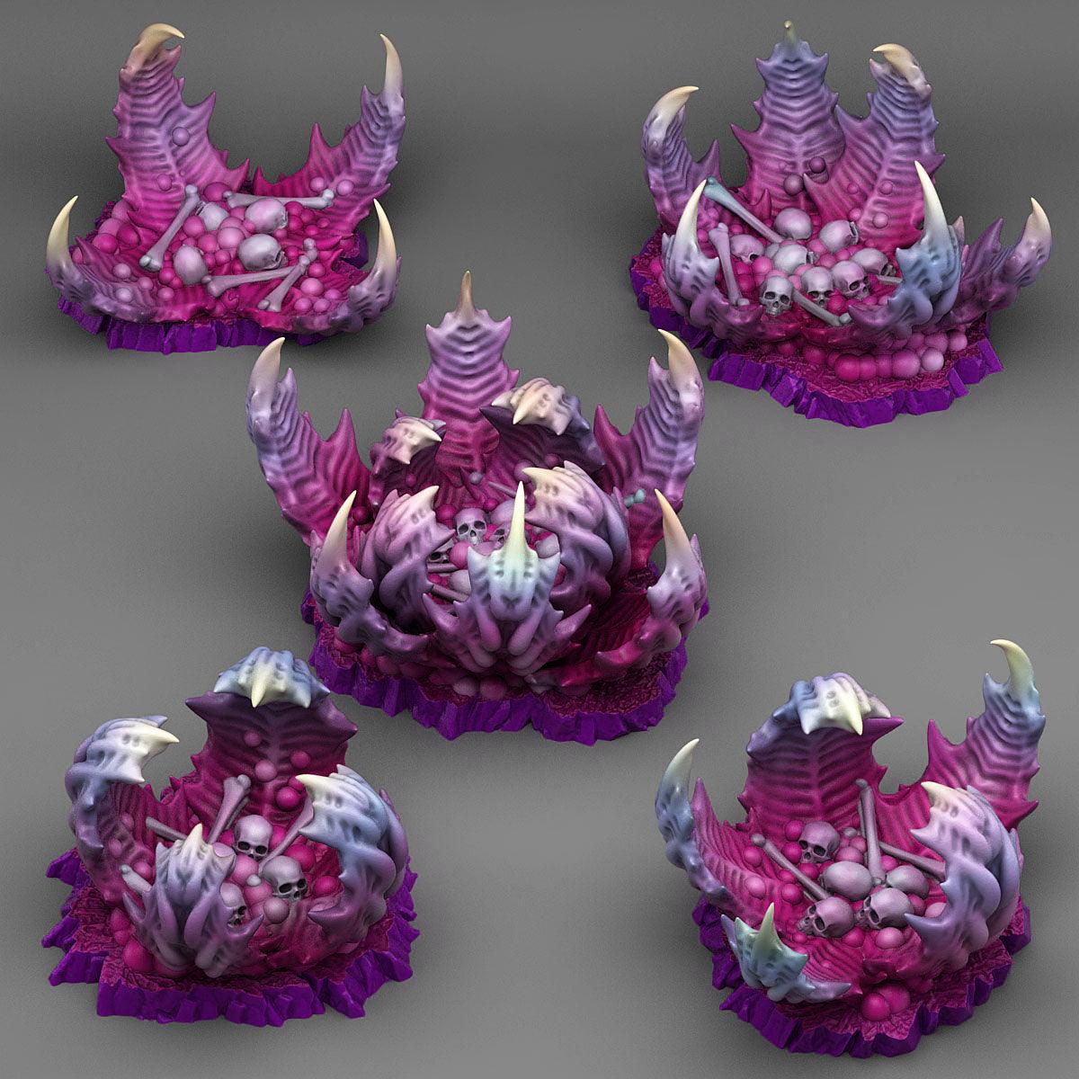 3D Printed Fantastic Plants and Rocks Alien Carnivorous Plants 28mm - 32mm D&D Wargaming