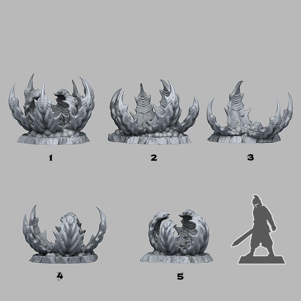 3D Printed Fantastic Plants and Rocks Alien Carnivorous Plants 28mm - 32mm D&D Wargaming