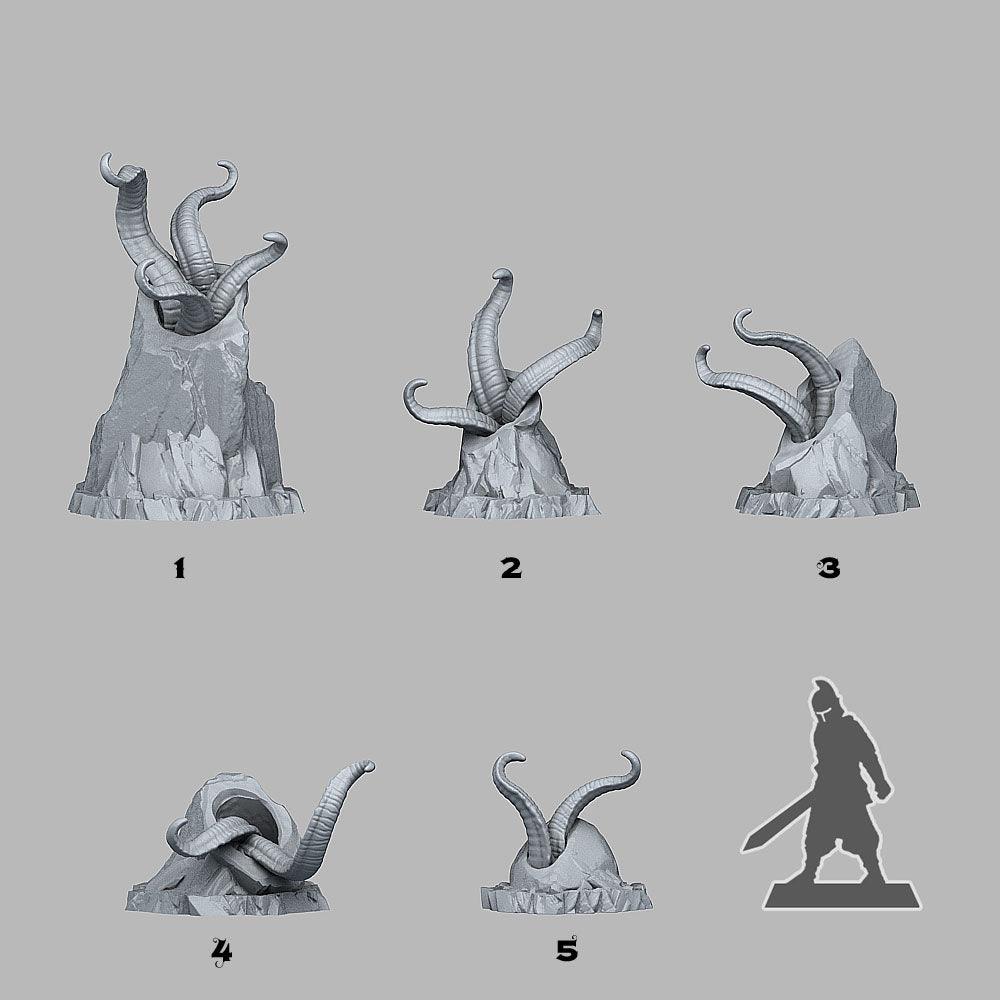 3D Printed Fantastic Plants and Rocks Alien Mars Stones 28mm - 32mm D&D Wargaming