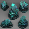 3D Printed Fantastic Plants and Rocks Alien Ruins 28mm - 32mm D&D Wargaming
