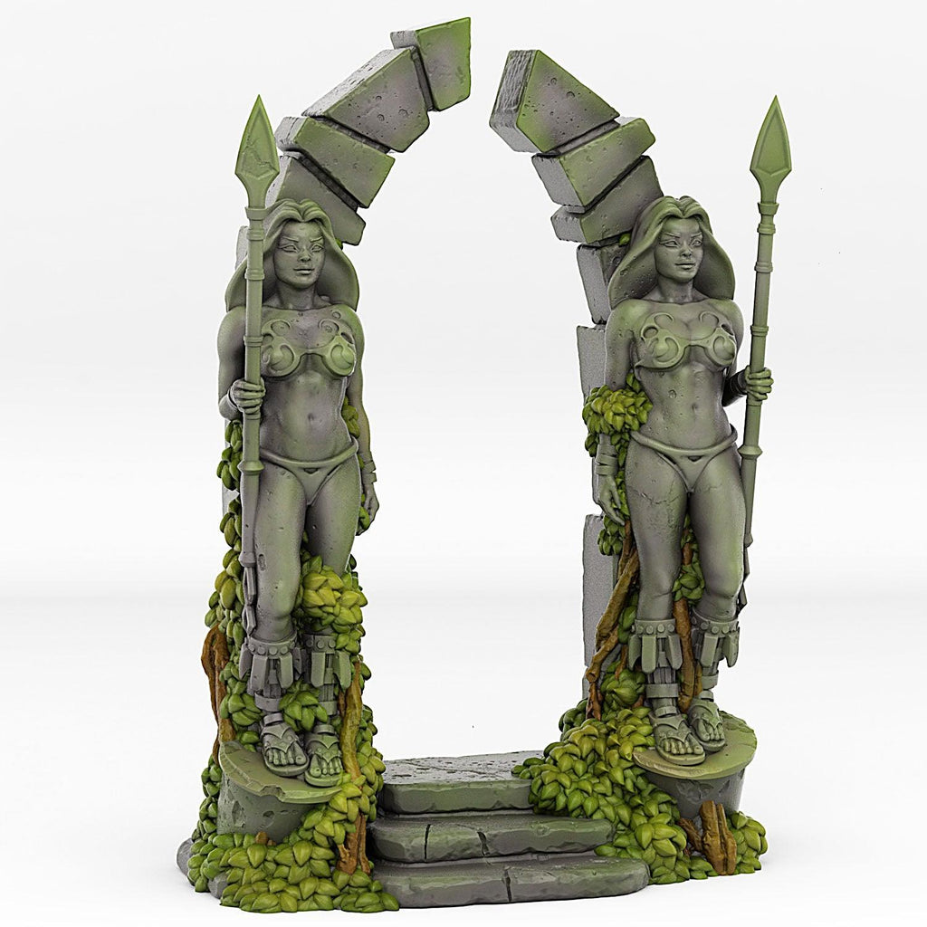 3D Printed Fantastic Plants and Rocks Amazone Portal With Its Lianas Effect 28 32 mm Wargaming DnD