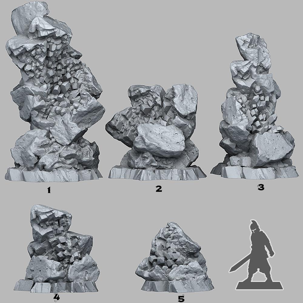 3D Printed Fantastic Plants and Rocks Ancient Hidden Crystals 28mm - 32mm D&D Wargaming