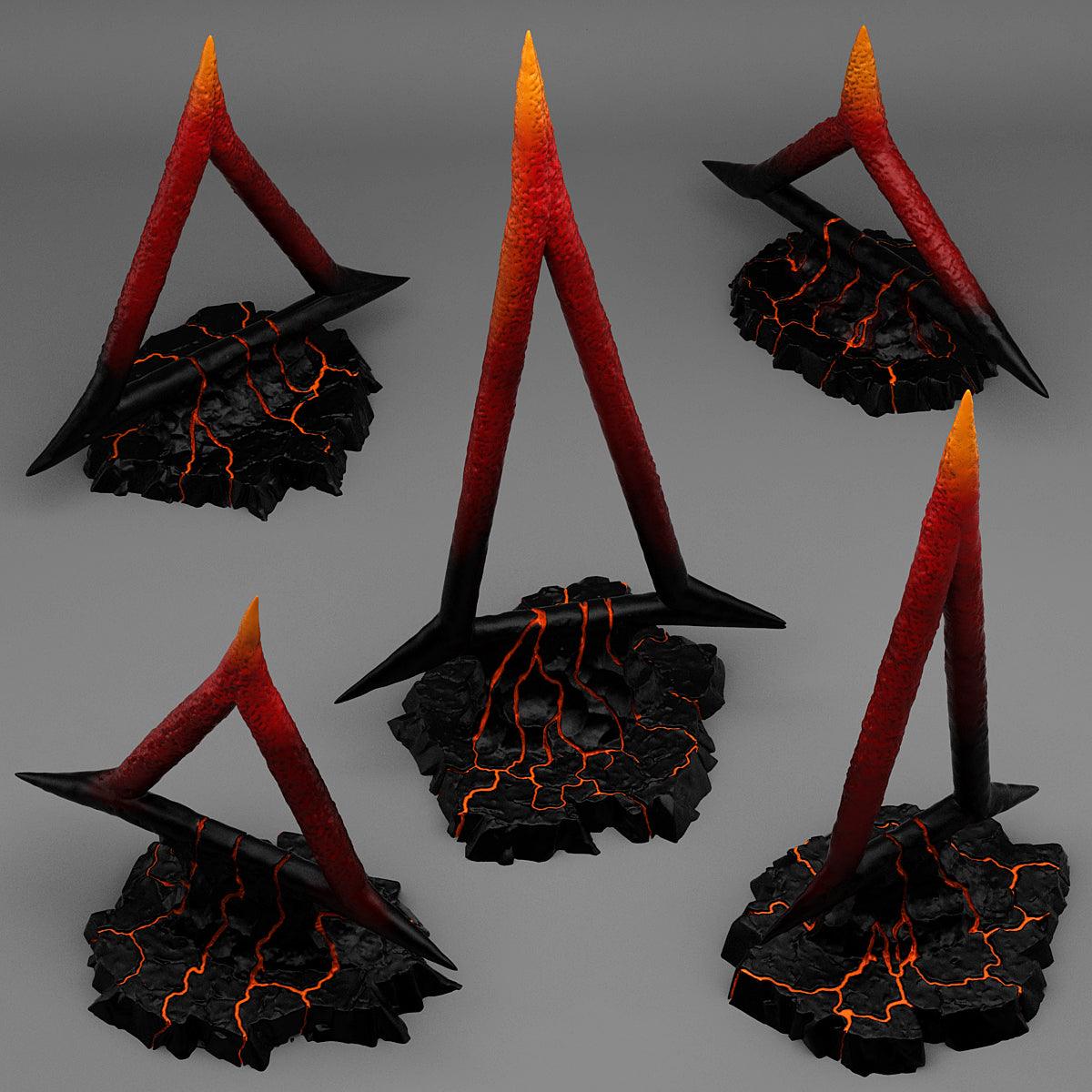 3D Printed Fantastic Plants and Rocks CULTIST BURNING SYMBOLS 28mm - 32mm D&D Wargaming