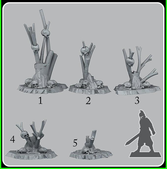 3D Printed Fantastic Plants and Rocks Cannibal Feast Branches 28mm - 32mm D&D Wargaming