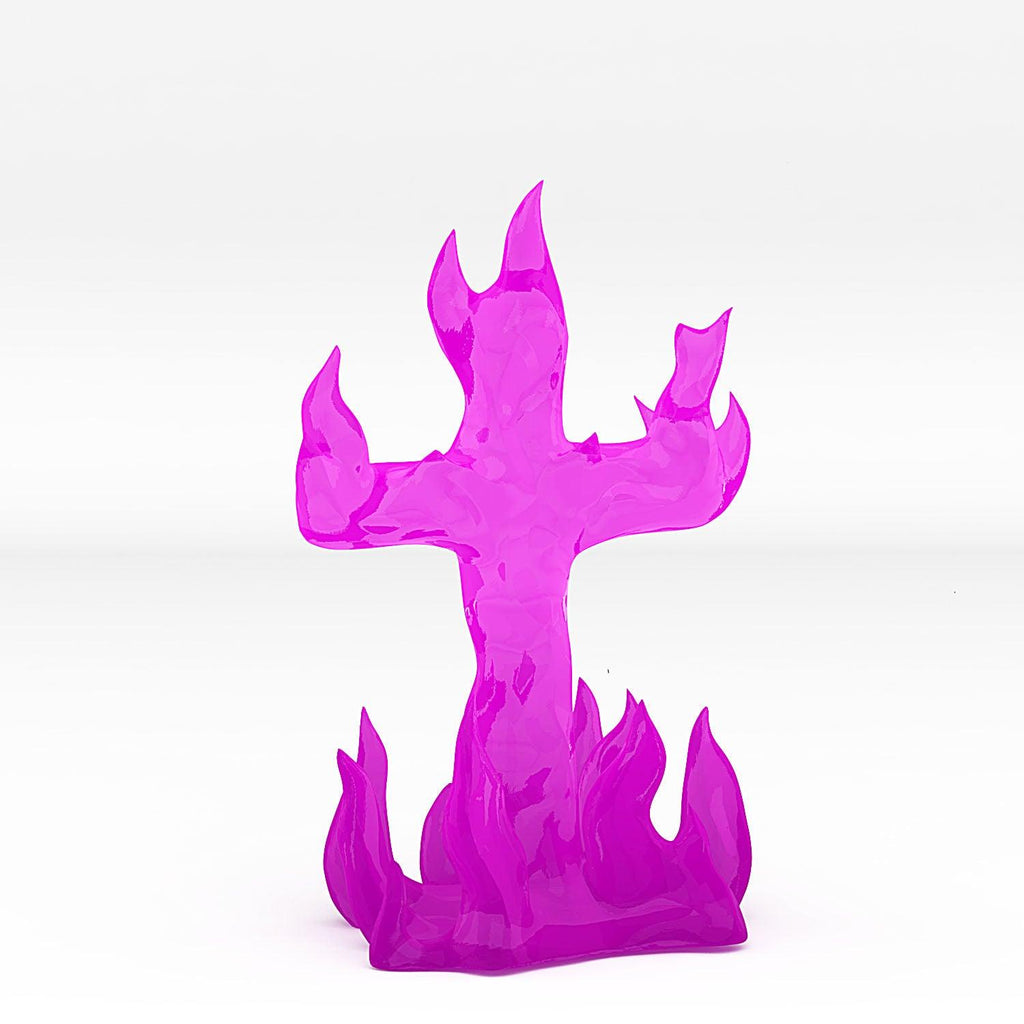 3D Printed Fantastic Plants and Rocks Cemetery Portal With Its Cross Effect 28mm - 32mm D&D Wargaming