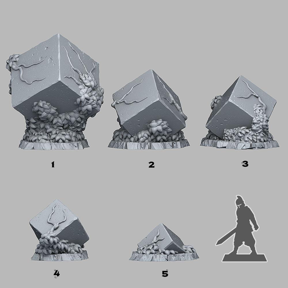 3D Printed Fantastic Plants and Rocks Corrupted Rocks 28mm - 32mm D&D Wargaming