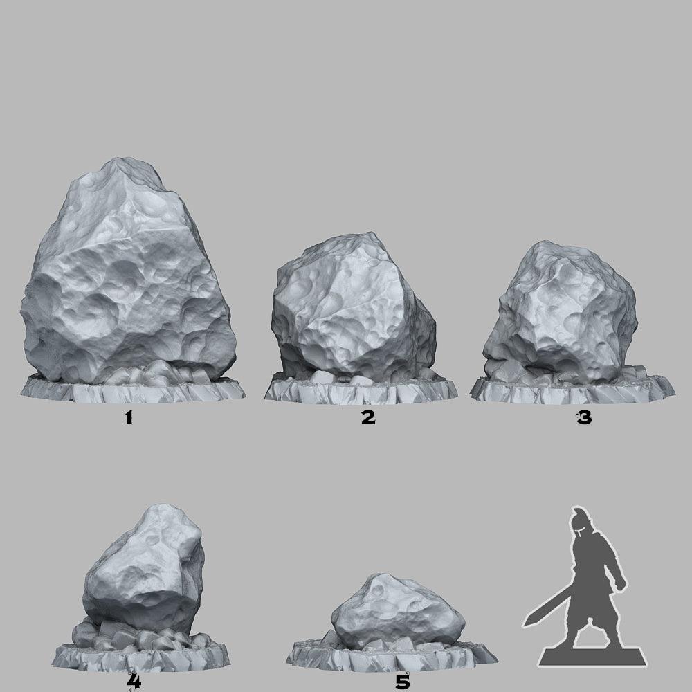 3D Printed Fantastic Plants and Rocks Crashed Asteroids 28mm - 32mm D&D Wargaming