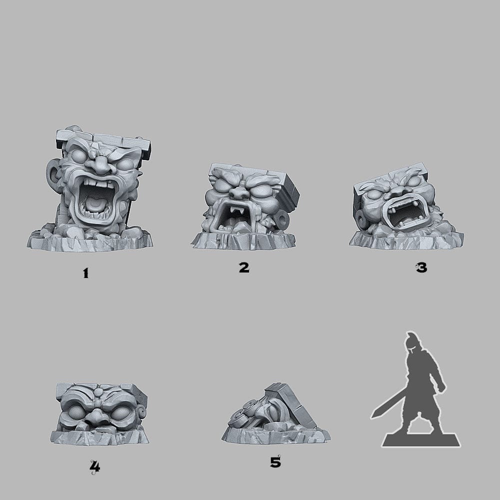 3D Printed Fantastic Plants and Rocks Cursed Totems 28mm - 32mm D&D Wargaming