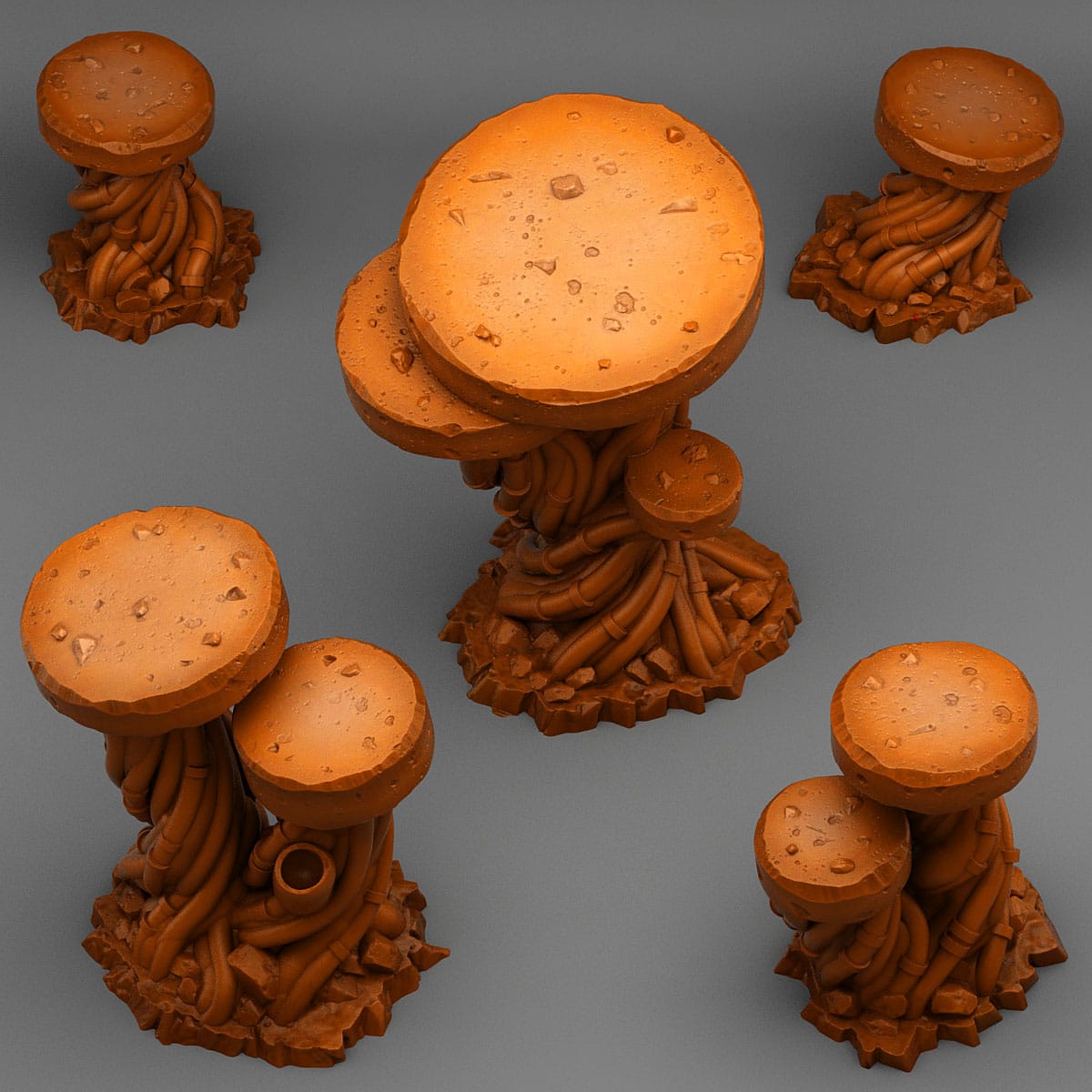 3D Printed Fantastic Plants and Rocks Cyber Desert Rocks 28mm - 32mm D&D Wargaming