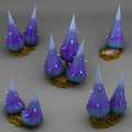 3D Printed Fantastic Plants and Rocks DANGEROUS PURPLE MUSHROOMS 28mm - 32mm D&D Wargaming