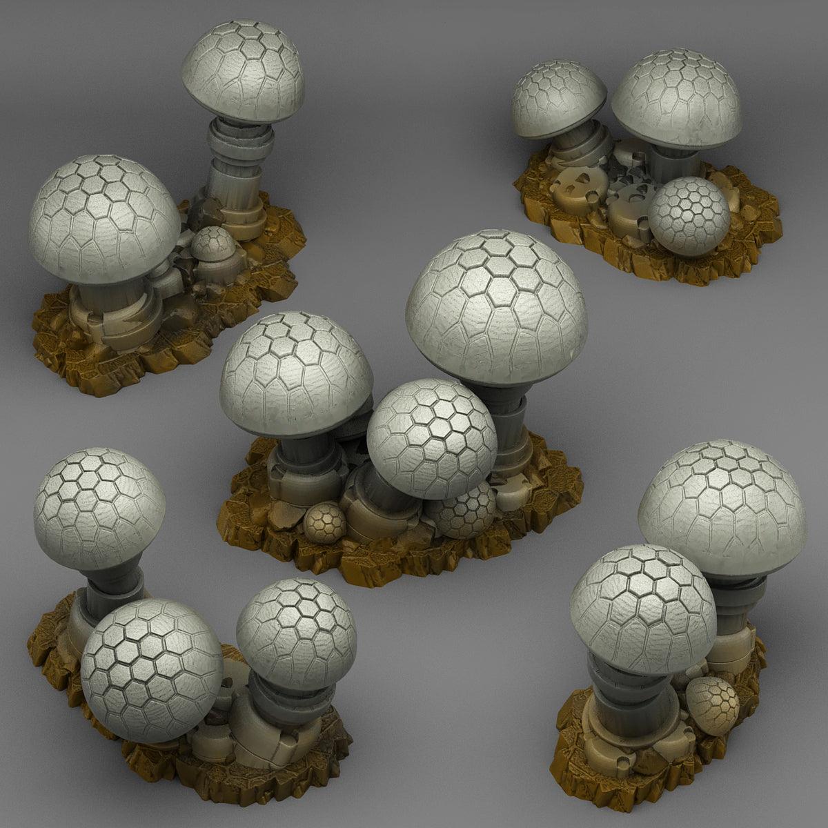 3D Printed Fantastic Plants and Rocks DATA SHROOMS 28mm - 32mm D&D Wargaming