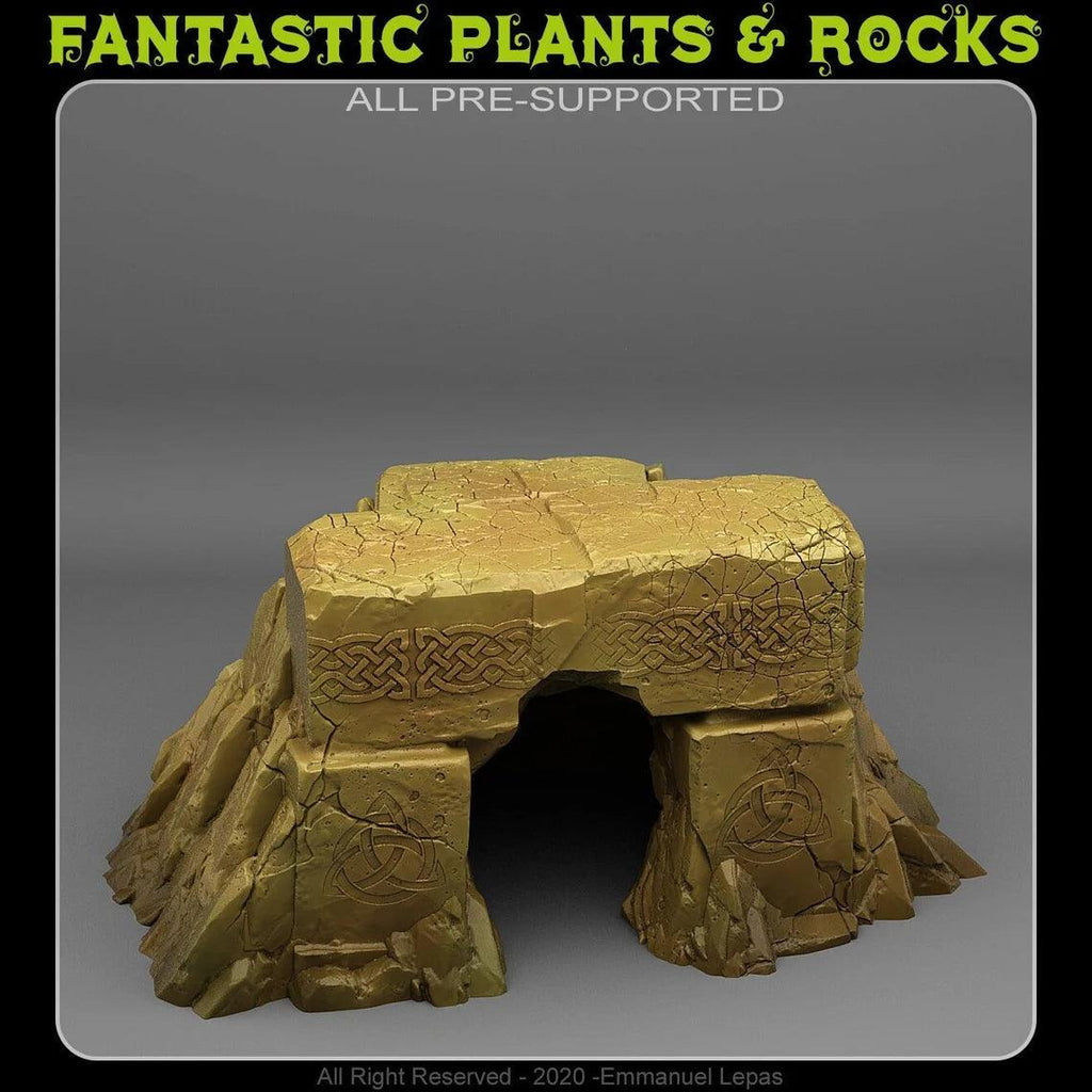 3D Printed Fantastic Plants and Rocks DWARVES MINE ENTRANCE 28mm - 32mm D&D Wargaming