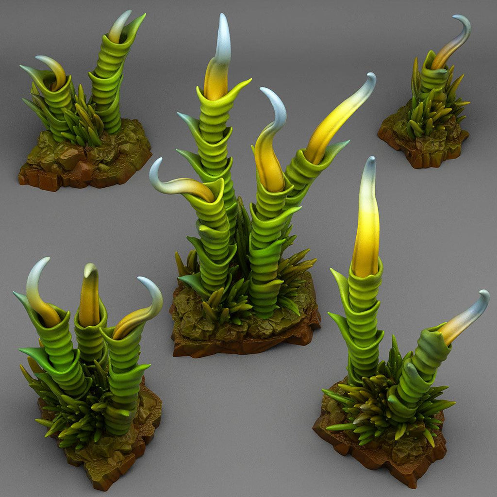 3D Printed Fantastic Plants and Rocks Damned Lilies 28mm - 32mm D&D Wargaming