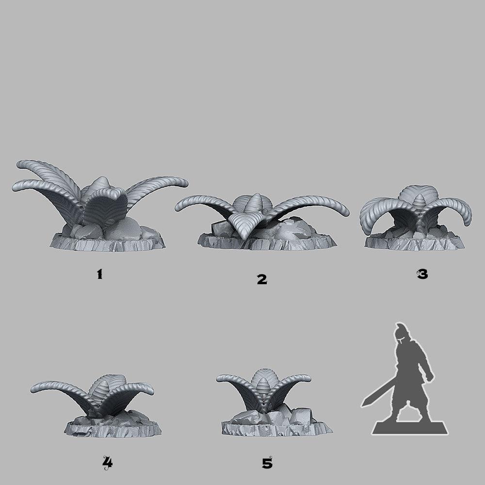 3D Printed Fantastic Plants and Rocks Dangerous Bee Plants 28mm - 32mm D&D Wargaming