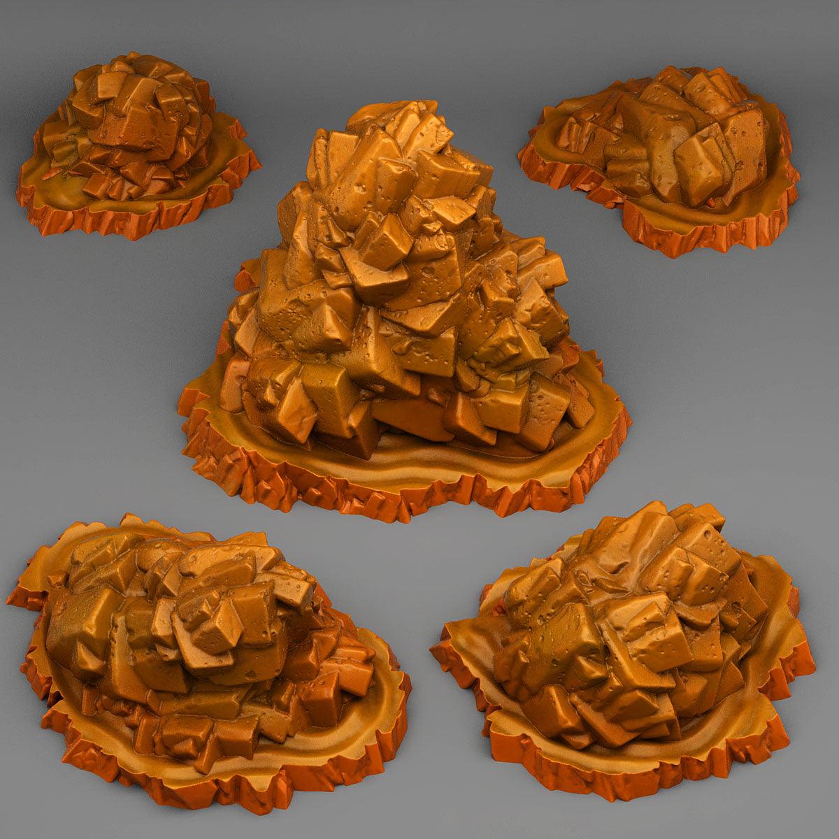 3D Printed Fantastic Plants and Rocks Dangerous Desert Stones 28mm - 32mm D&D Wargaming