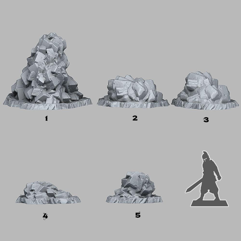 3D Printed Fantastic Plants and Rocks Dangerous Desert Stones 28mm - 32mm D&D Wargaming