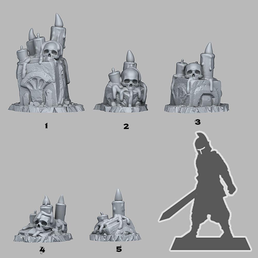 3D Printed Fantastic Plants and Rocks Deadly Autels 28mm - 32mm D&D Wargaming