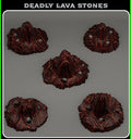 3D Printed Fantastic Plants and Rocks Deadly Lava Stones 28mm - 32mm D&D Wargaming