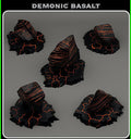 3D Printed Fantastic Plants and Rocks Demonic Basalt 28mm - 32mm D&D Wargaming