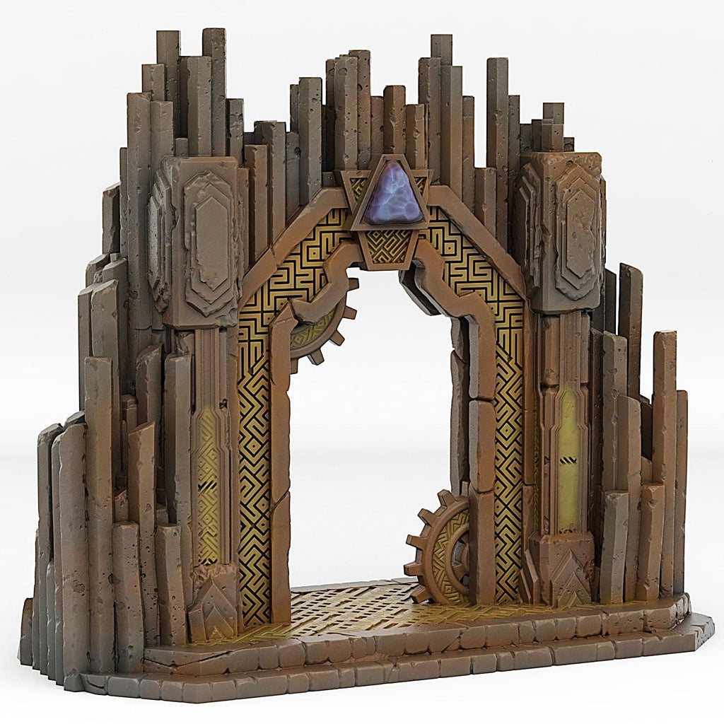 3D Printed Fantastic Plants and Rocks Dwarf Mine Portal With Its Lava Effect 28mm - 32mm D&D Wargaming