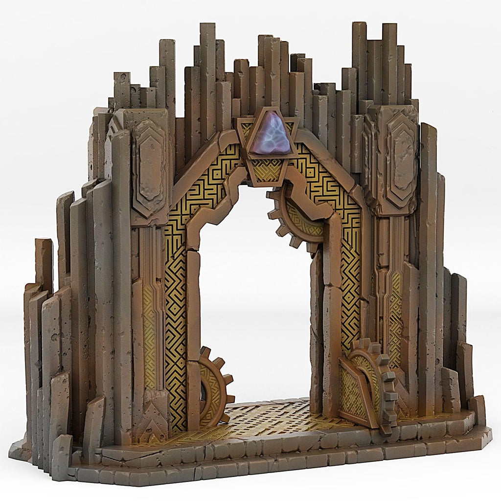 3D Printed Fantastic Plants and Rocks Dwarf Mine Portal With Its Lava Effect 28mm - 32mm D&D Wargaming