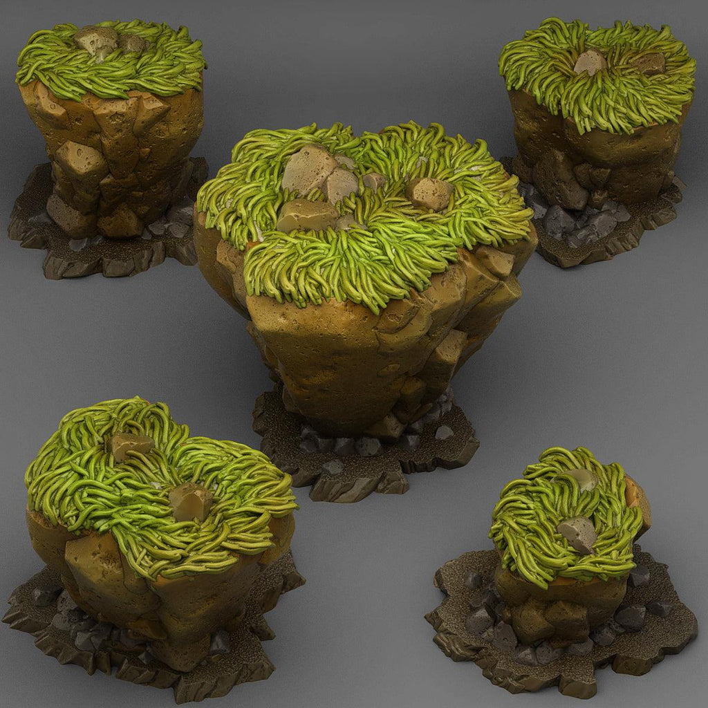 3D Printed Fantastic Plants and Rocks Fantasy Lost Rocks 28mm - 32mm D&D Wargaming