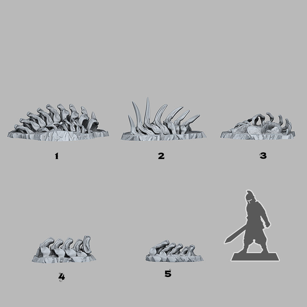 3D Printed Fantastic Plants and Rocks Fossilized Monster 28mm - 32mm D&D Wargaming