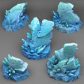 3D Printed Fantastic Plants and Rocks Frozen Rocks 28mm - 32mm D&D Wargaming