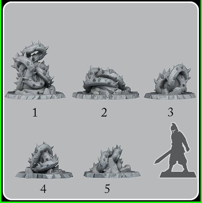3D Printed Fantastic Plants and Rocks Giant Brambles 28mm - 32mm D&D Wargaming