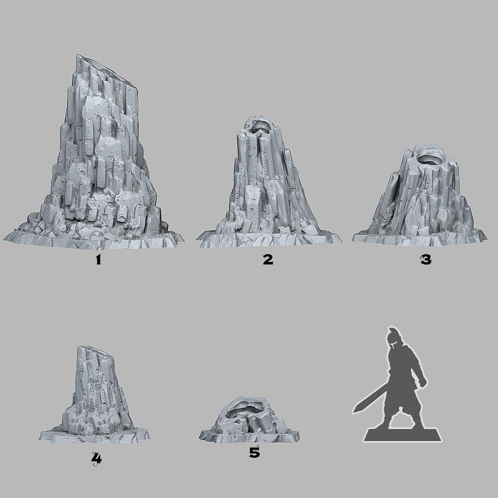 3D Printed Fantastic Plants and Rocks Ice Hole Cavern 28mm - 32mm D&D