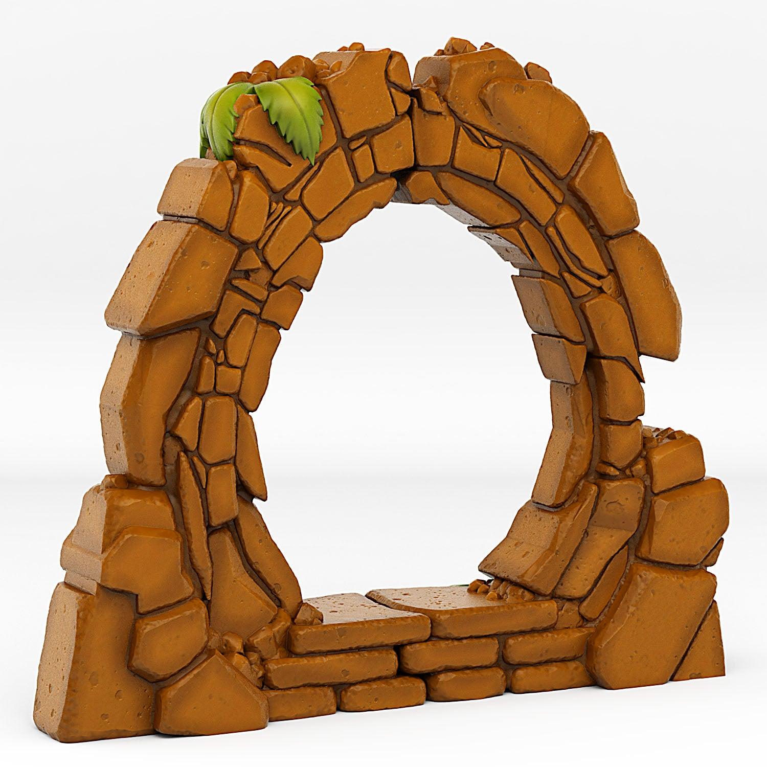 3D Printed Fantastic Plants and Rocks Jurassic Portal With Its Forgotten Effect 28mm - 32mm D&D Wargaming