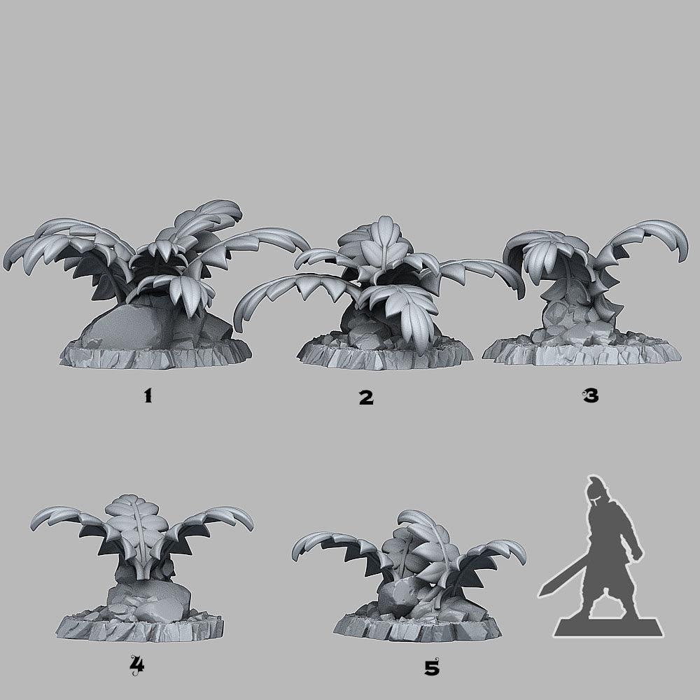 3D Printed Fantastic Plants and Rocks Legendary Celtic Plants 28mm - 32mm D&D Wargaming