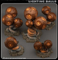 3D Printed Fantastic Plants and Rocks Lighting Balls 28mm - 32mm D&D Wargaming