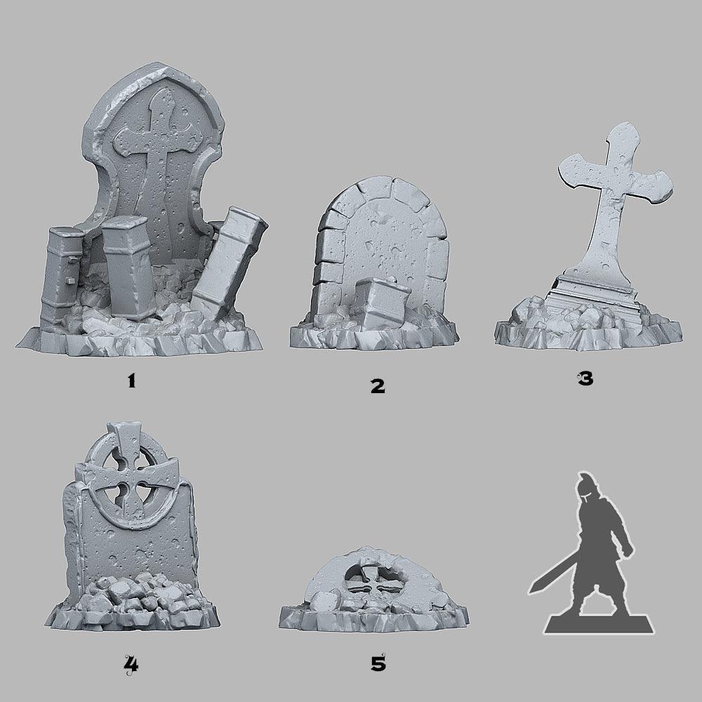 3D Printed Fantastic Plants and Rocks Lost Graveyards 28mm - 32mm D&D Wargaming