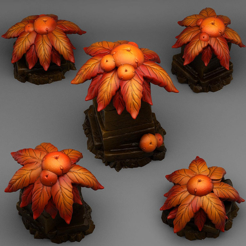 3D Printed Fantastic Plants and Rocks MAYA MUSHROOM FLOWERS 28mm - 32mm D&D Wargaming