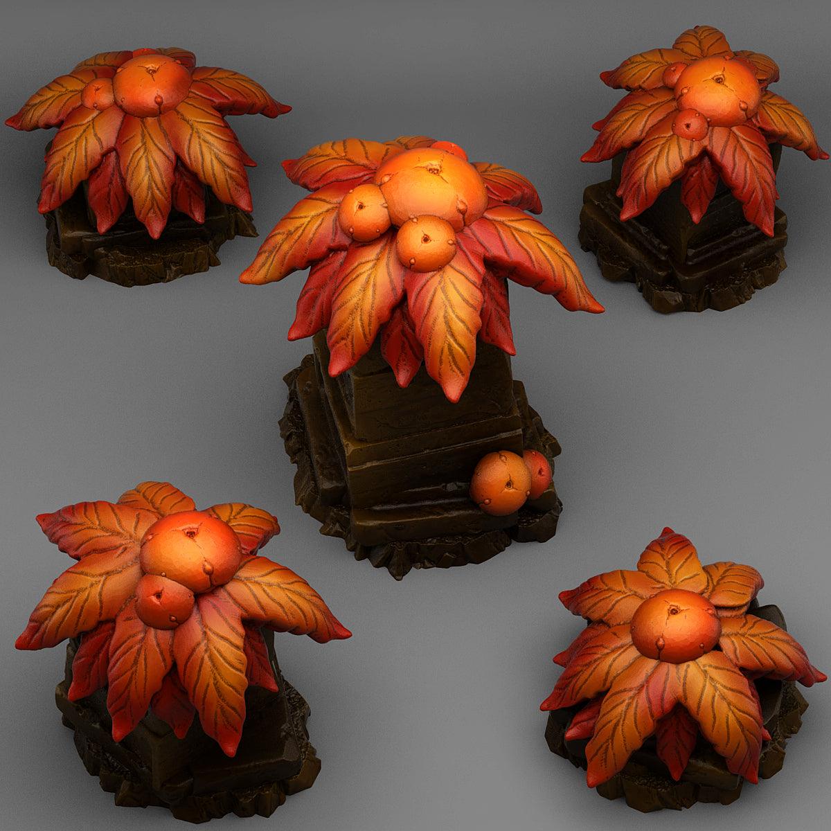 3D Printed Fantastic Plants and Rocks MAYA MUSHROOM FLOWERS 28mm - 32mm D&D Wargaming