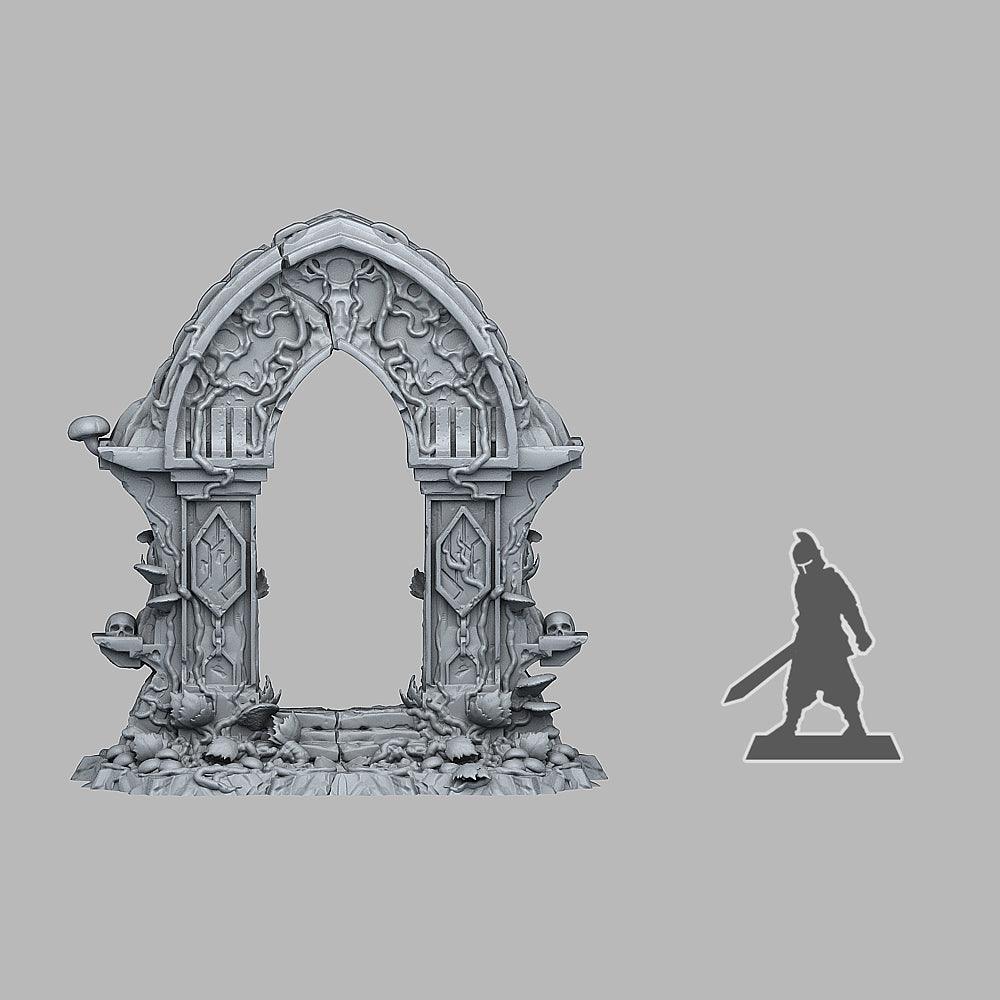 3D Printed Fantastic Plants and Rocks Magic Forest Gate 28mm - 32mm D&D Wargaming