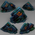 3D Printed Fantastic Plants and Rocks Magic Square Rocks 28mm - 32mm D&D Wargaming