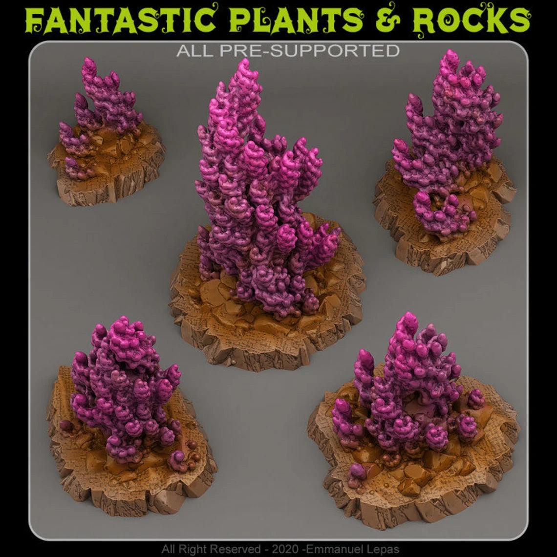 3D Printed Fantastic Plants and Rocks Majestic Twisted Anemones 28mm - 32mm D&D Wargaming