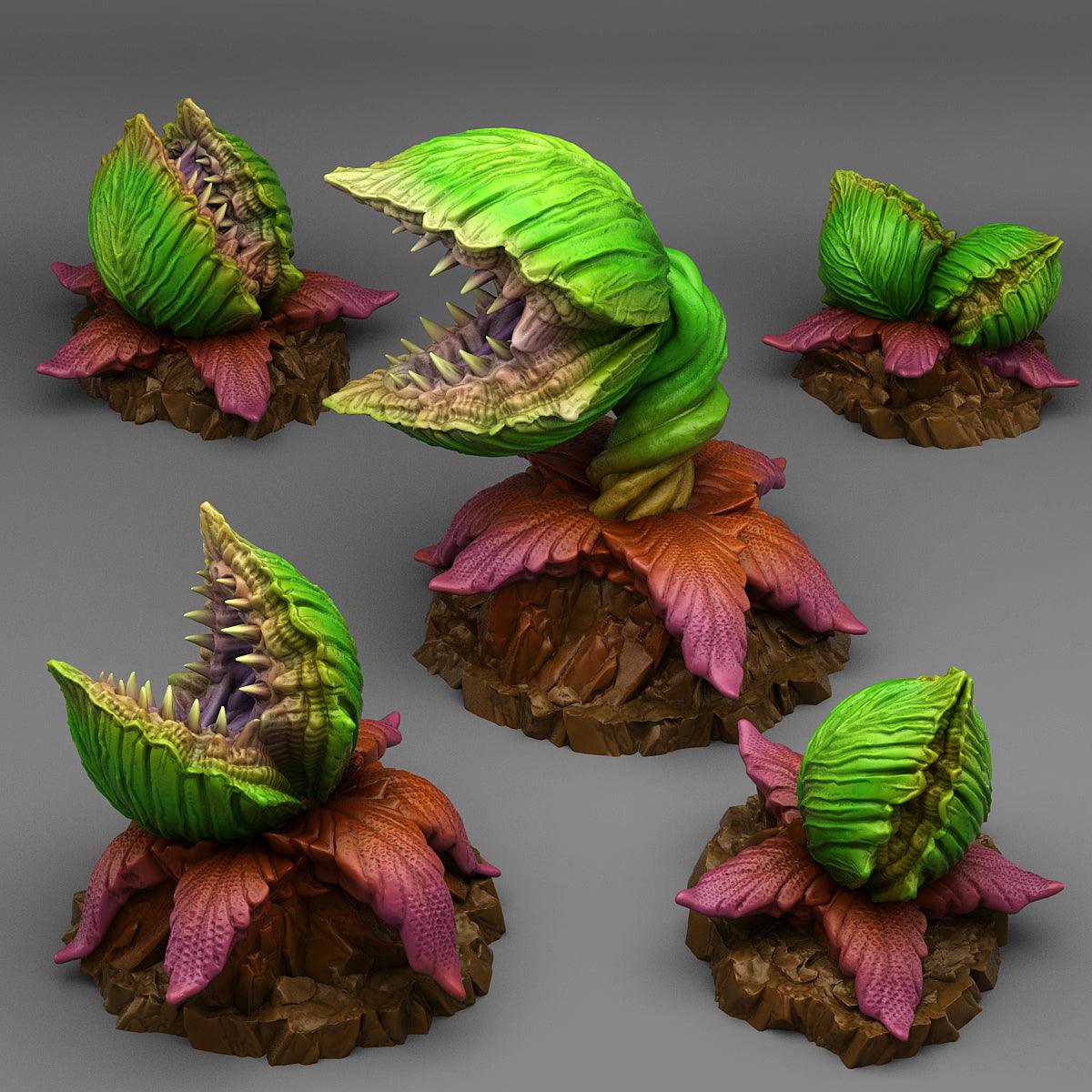 3D Printed Fantastic Plants and Rocks Massive Carnivorous Plants 28mm - 32mm D&D Wargaming