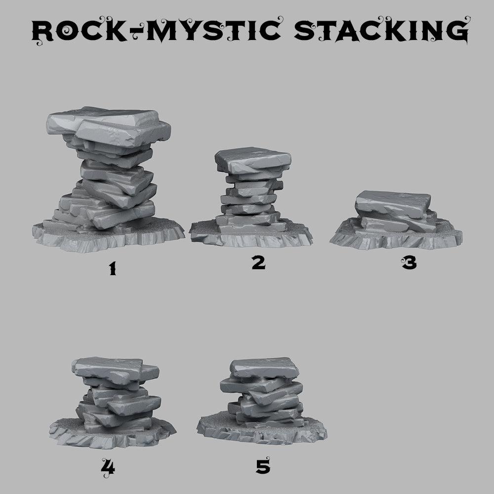 3D Printed Fantastic Plants and Rocks Mystic Stacking 28mm - 32mm D&D Wargaming