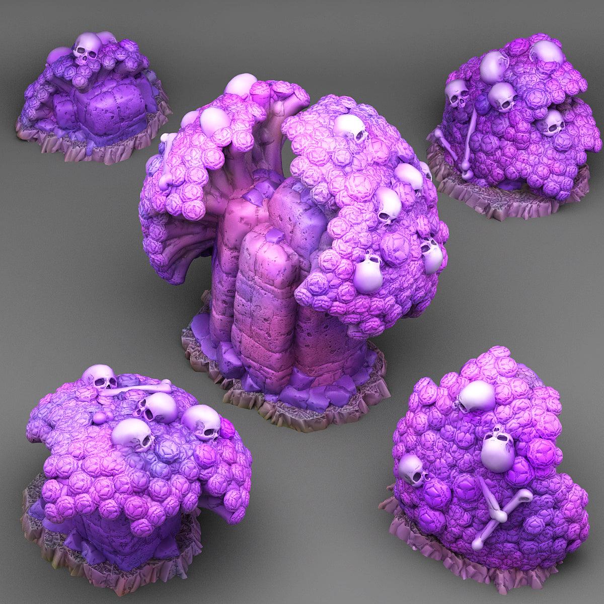 3D Printed Fantastic Plants and Rocks Mystical Death Flowers 28mm - 32mm D&D Wargaming